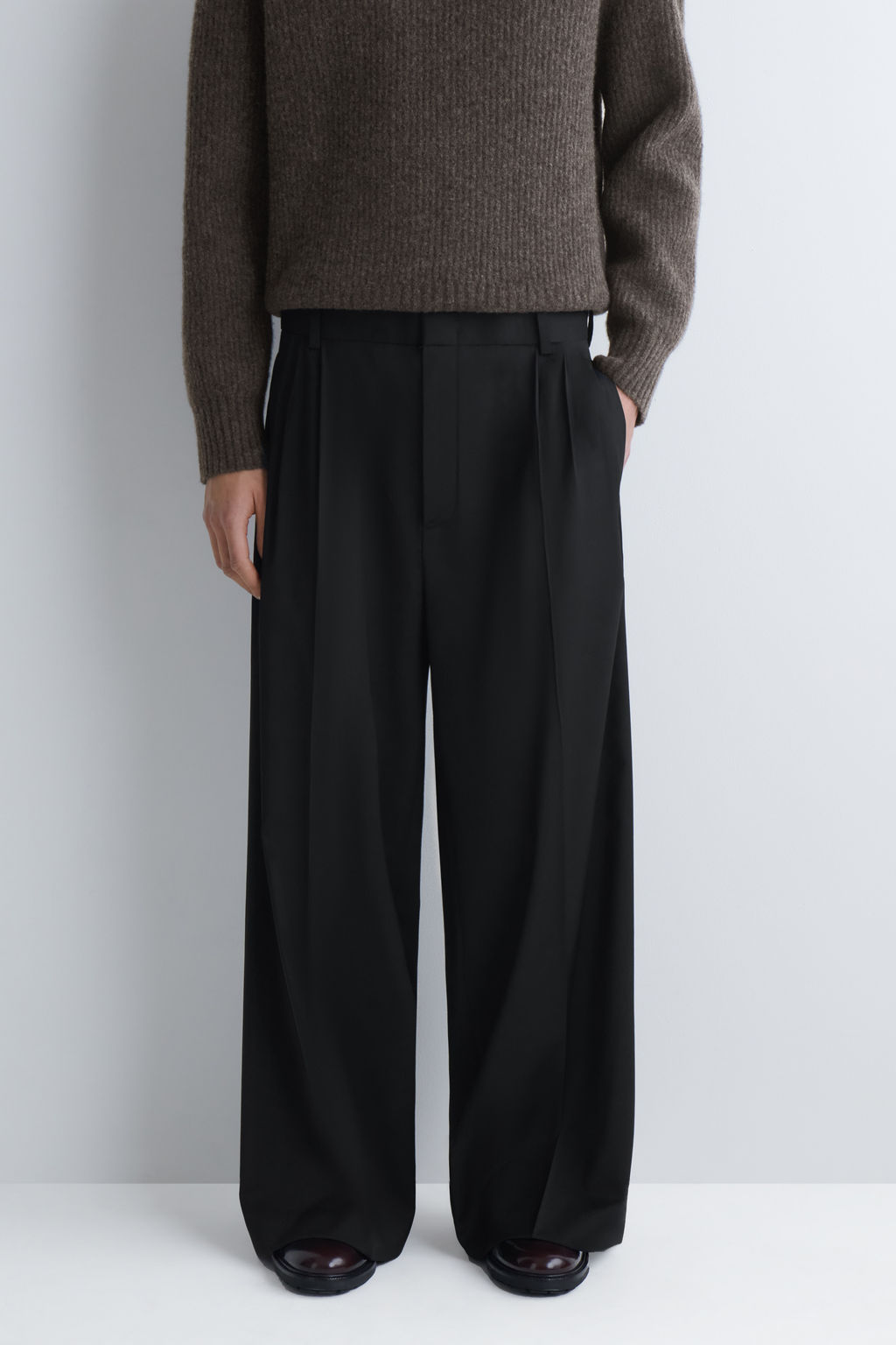 PANTAL?N DE PINZAS WIDE LEG RELAXED FIT - H&m фото 7