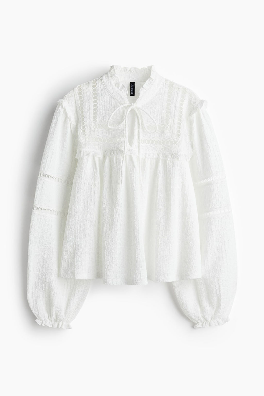 Blusa oversize con ribetes de volante - H&m фото 5