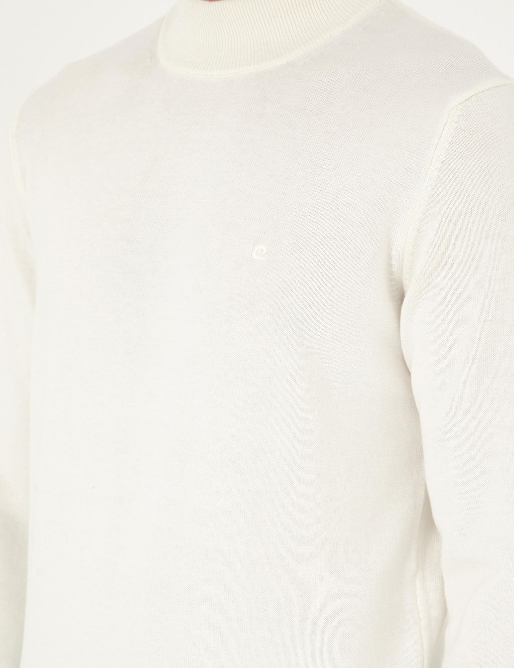 Ekru Slim Fit Yar_m Bal_k__ Yaka Basic Triko Kazak - Pierre cardin фото 7