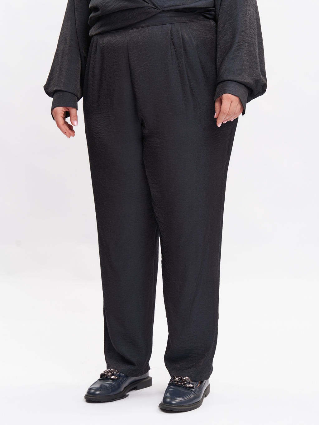 Брюки из жатки BB55249DBL05