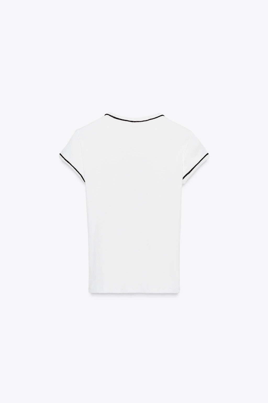 T-SHIRT WITH METALLIC THREAD TRIM - Zara фото 13