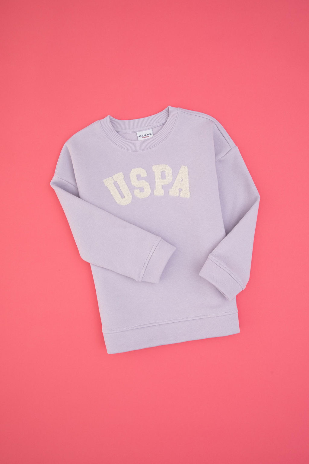 K_z _ocuk Mor Bisiklet Yaka _ardonlu Sweatshirt