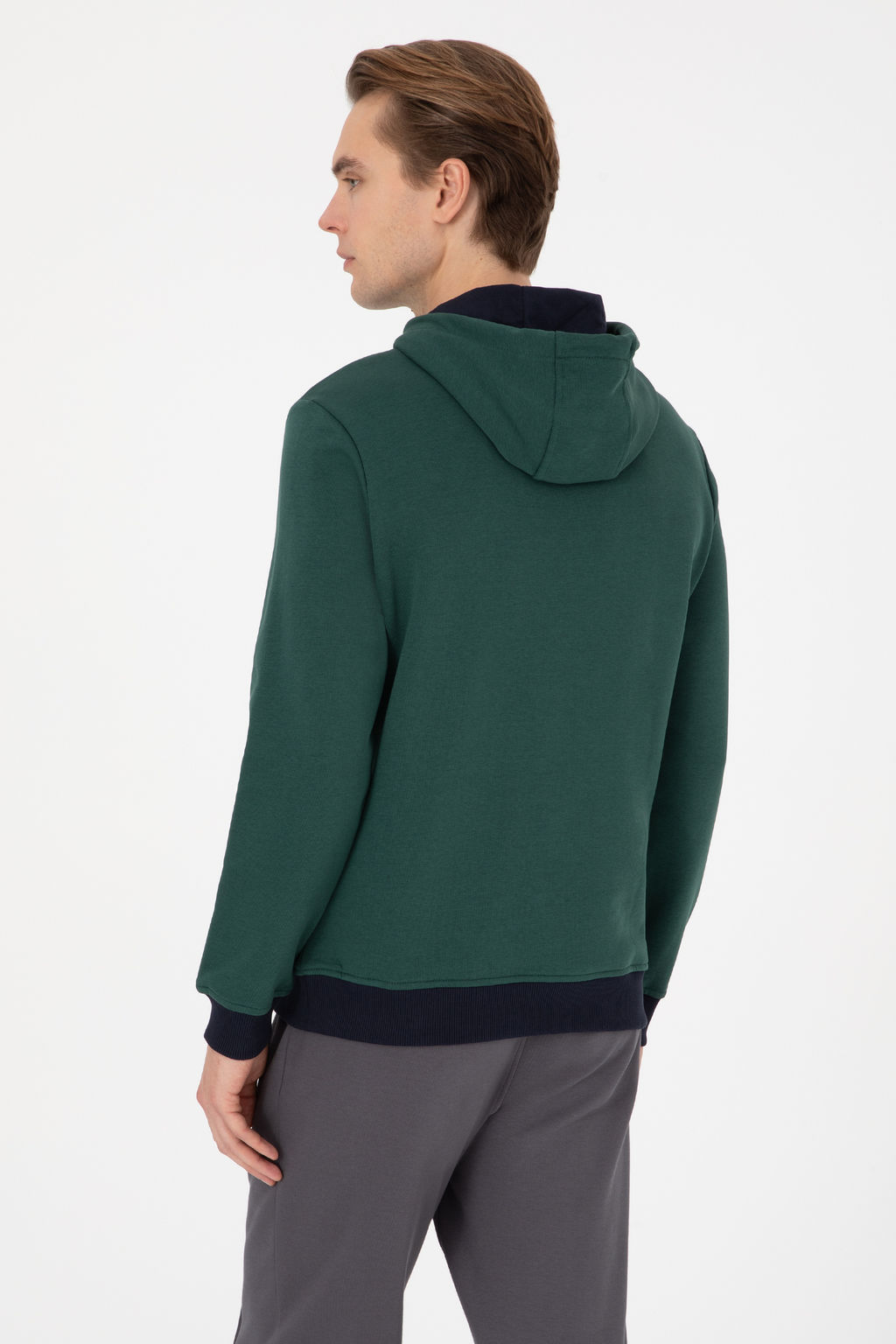 Erkek Regular Fit Kap__onlu Koyu Ye_il Sweatshirt - U.s. polo assn фото 12