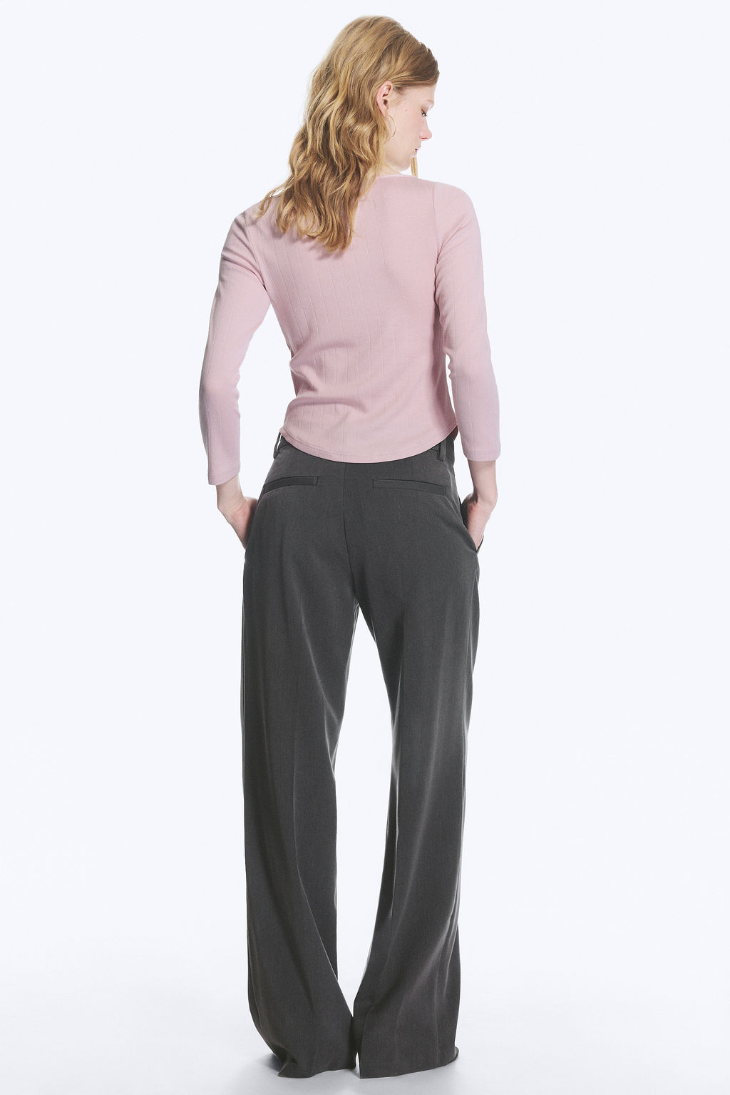 Pantalones de traje de tiro bajo - H&m фото 6