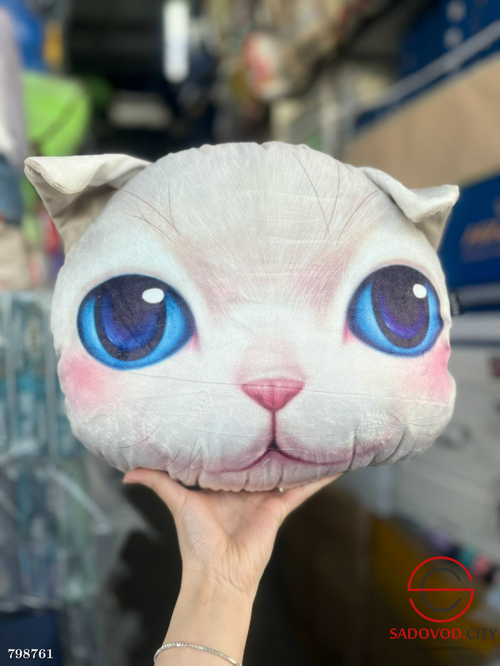 3Д подушка голова кота