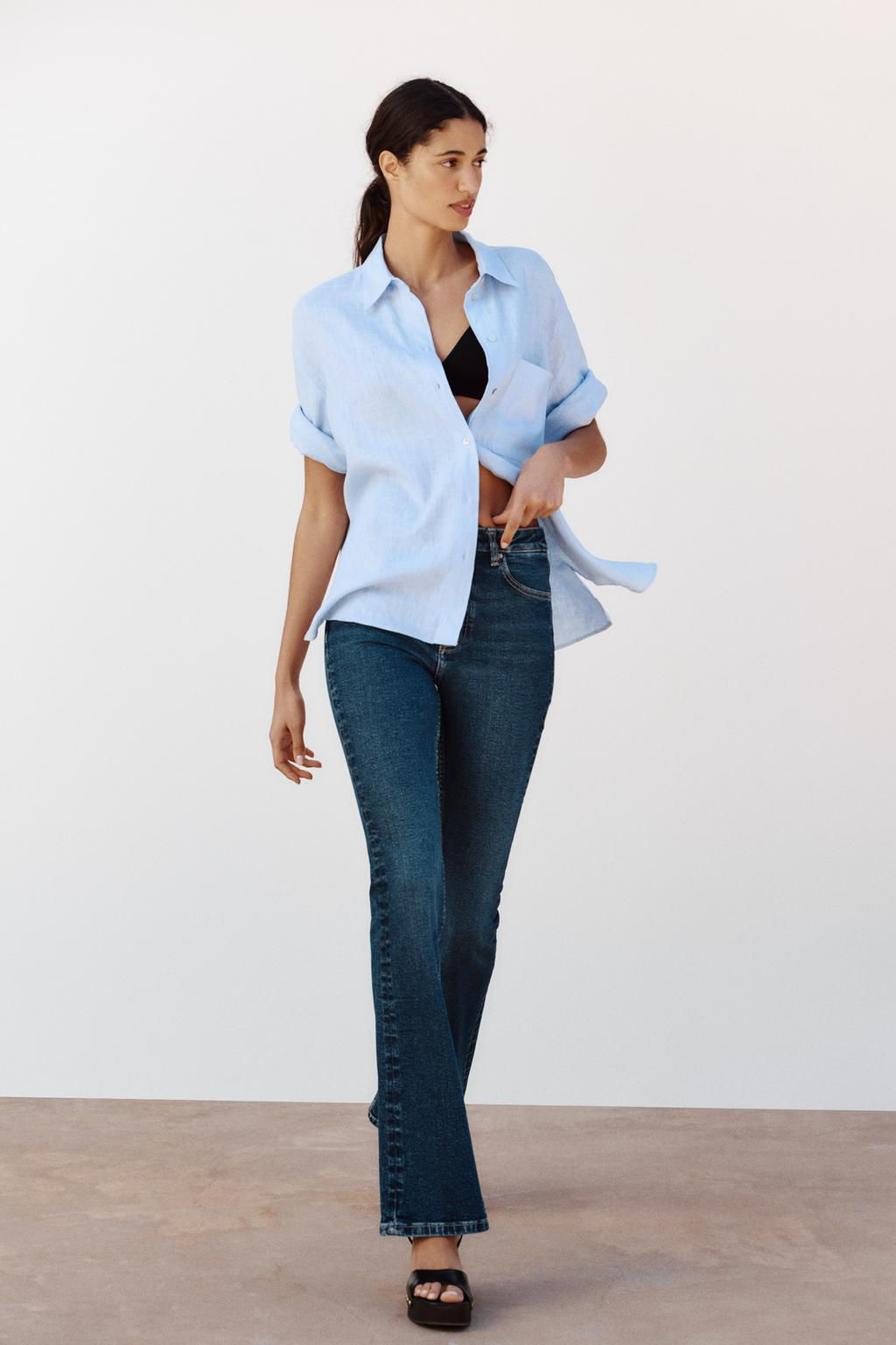 Z1975 FLARED HIGH-WAIST JEANS - Zara фото 8