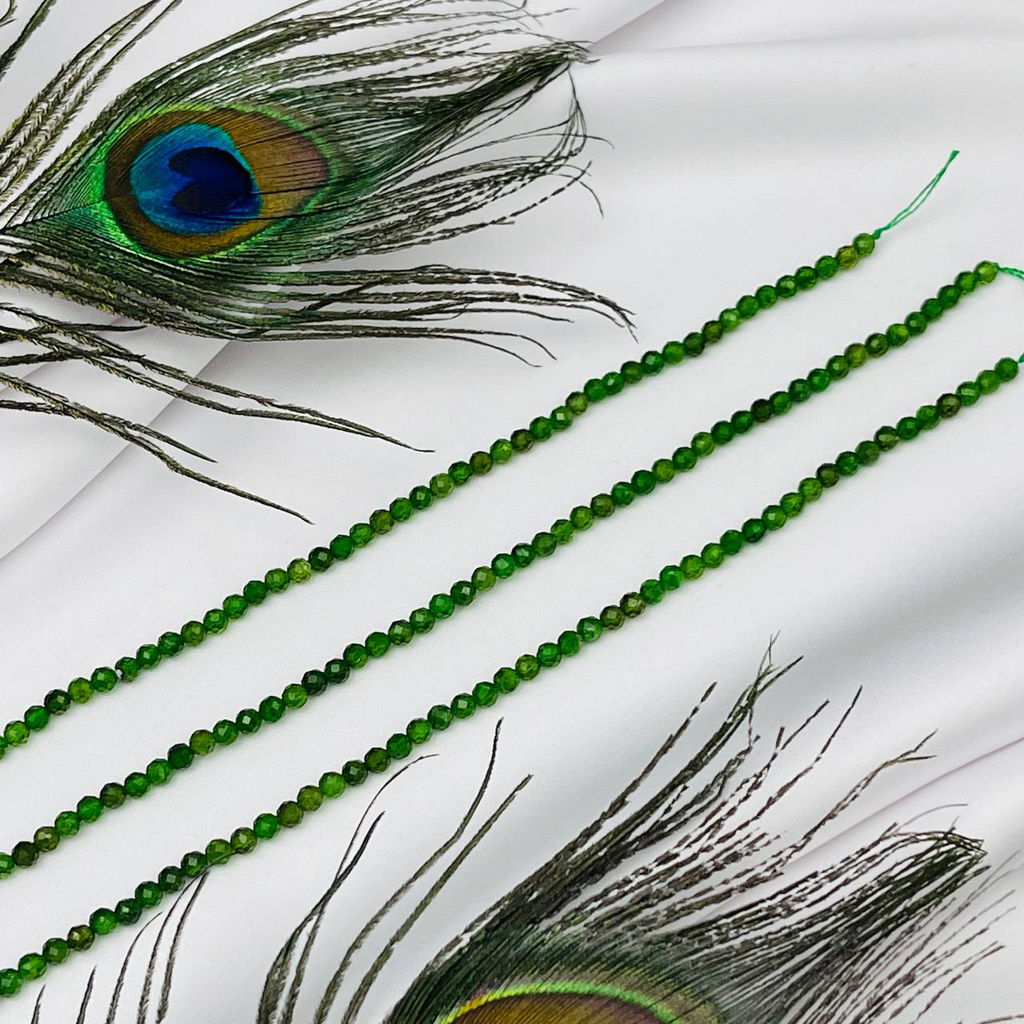 Бусины для украшений из Хромдиопсида огранка