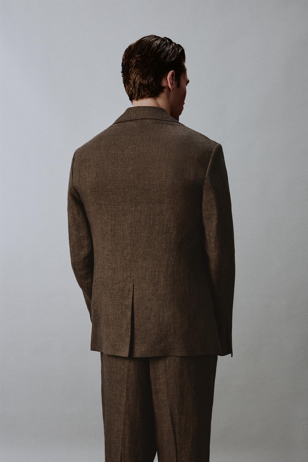 BLAZER TRAJE 100% LINO / Marr?n oscuro - Zara фото 3