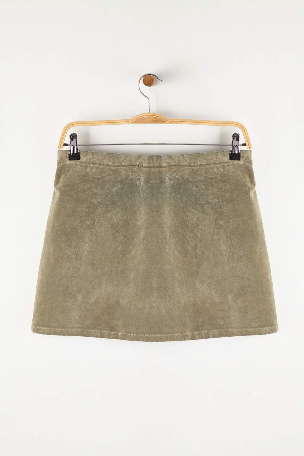 Bej Suet Gorunumlu Denim Sort Etek TWOAW26SR00040 - Trendyolmilla фото 3