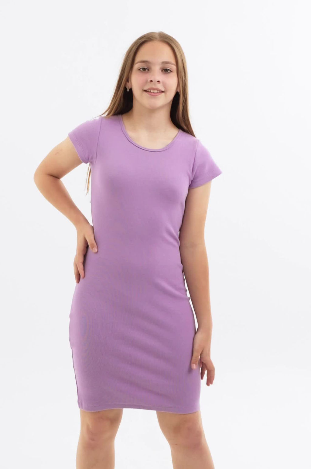 Летнее платье-майка для девочки в рубчик Happyfox