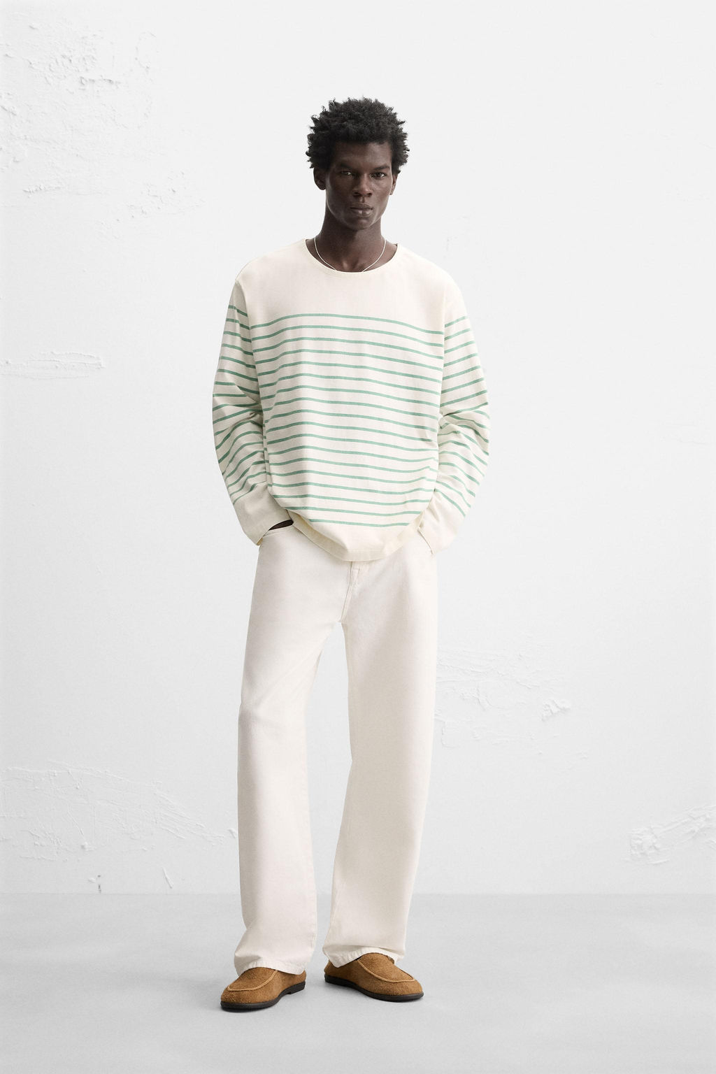 STRIPED JACQUARD T-SHIRT