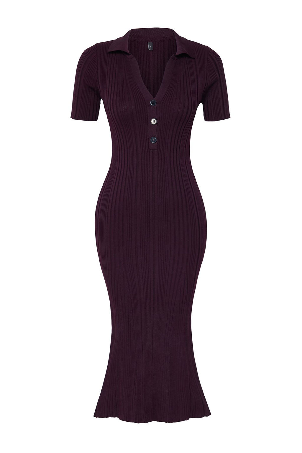 TRENDYOLMILLA Lacivert Maxi Triko Polo Yaka Elbise TWOSS24EL00282 фото 19