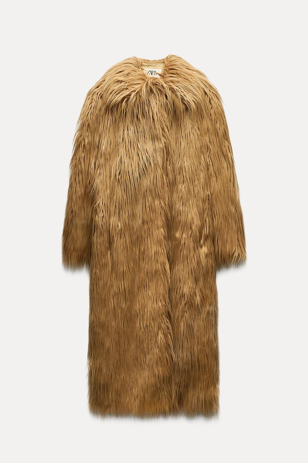 LIMITED EDITION LONG FAUX FUR COAT - Zara фото 3