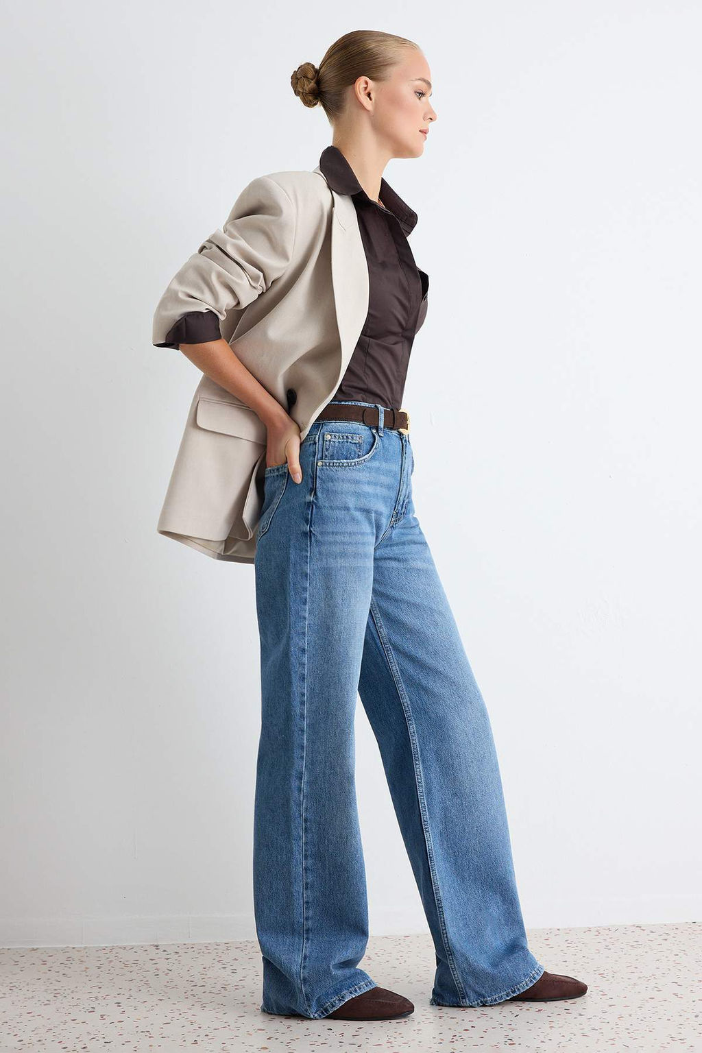 Mavi D_K_ML_ Y_ksek Bel Wide Leg Geni_ Pa_a Jeans TWOAW27JE00098 - Trendyolmilla фото 2