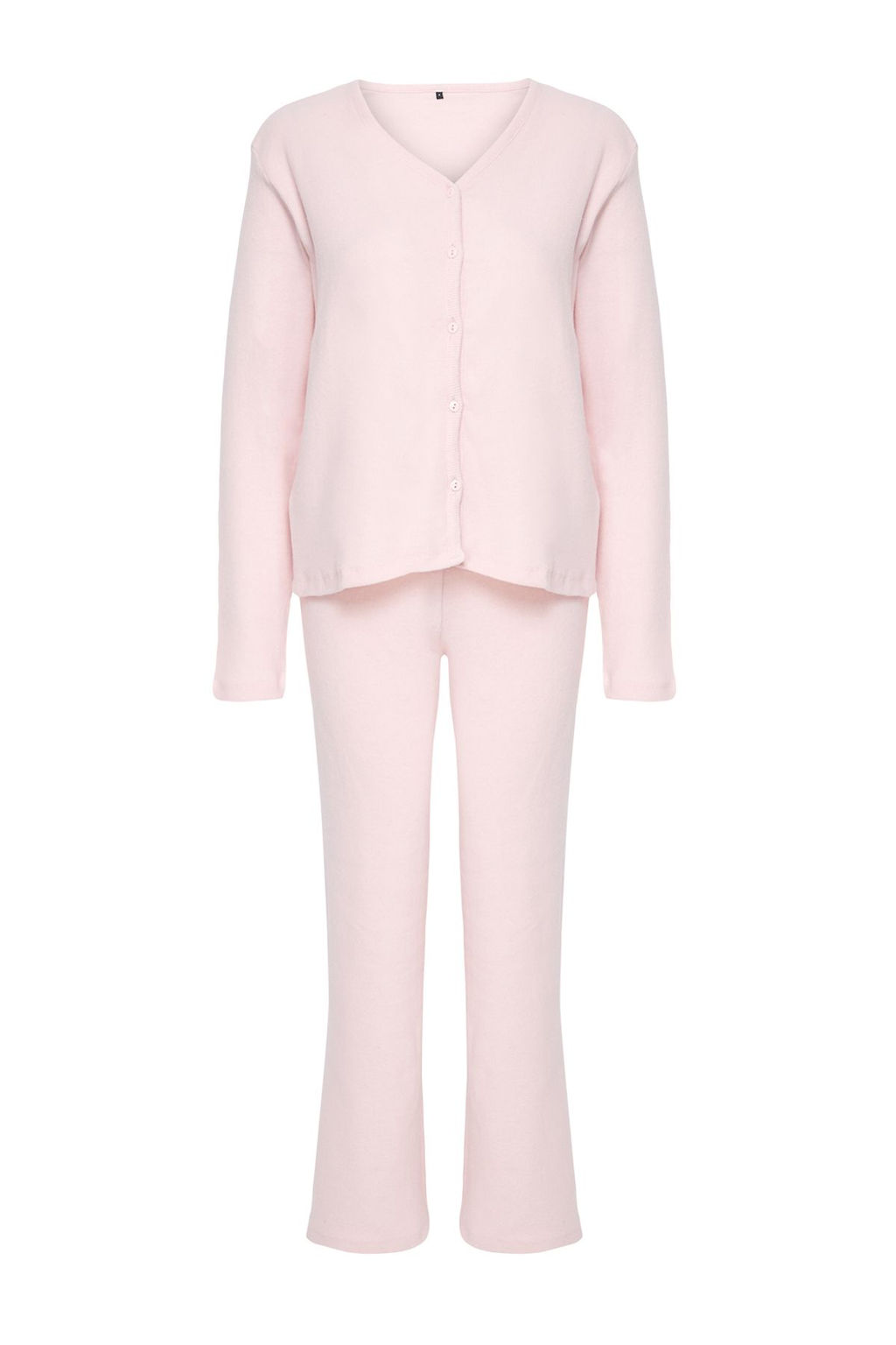 Trendyolmilla Pembe F?rcal? Soft Fitilli H?rka Orme Pijama Tak?m? THMAW25PT00074 фото 13