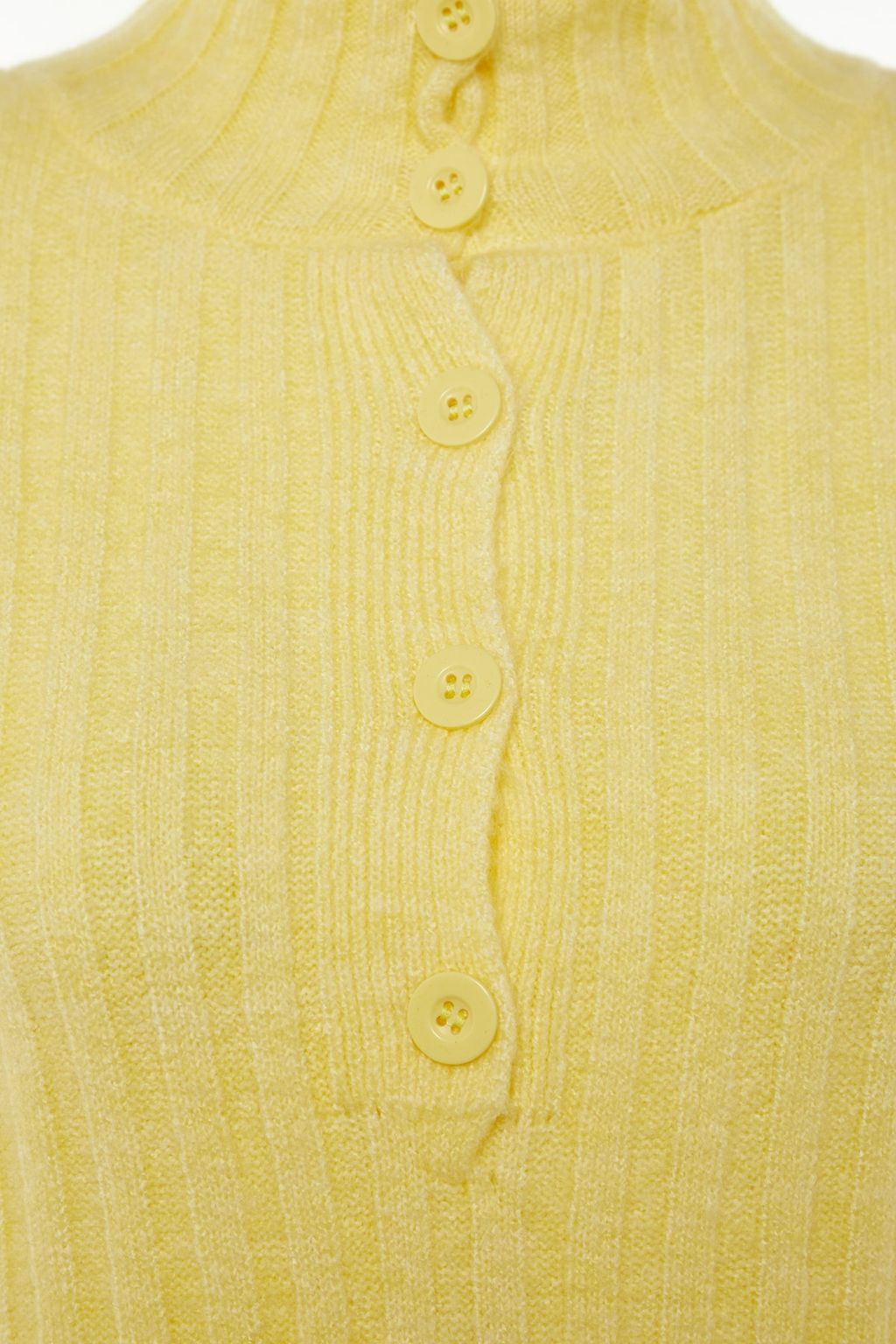 Sar? Genis Kal?p Yumusak Dokulu Dik Yaka Triko Kazak TWOAW21KZ0783 - Trendyolmilla фото 8