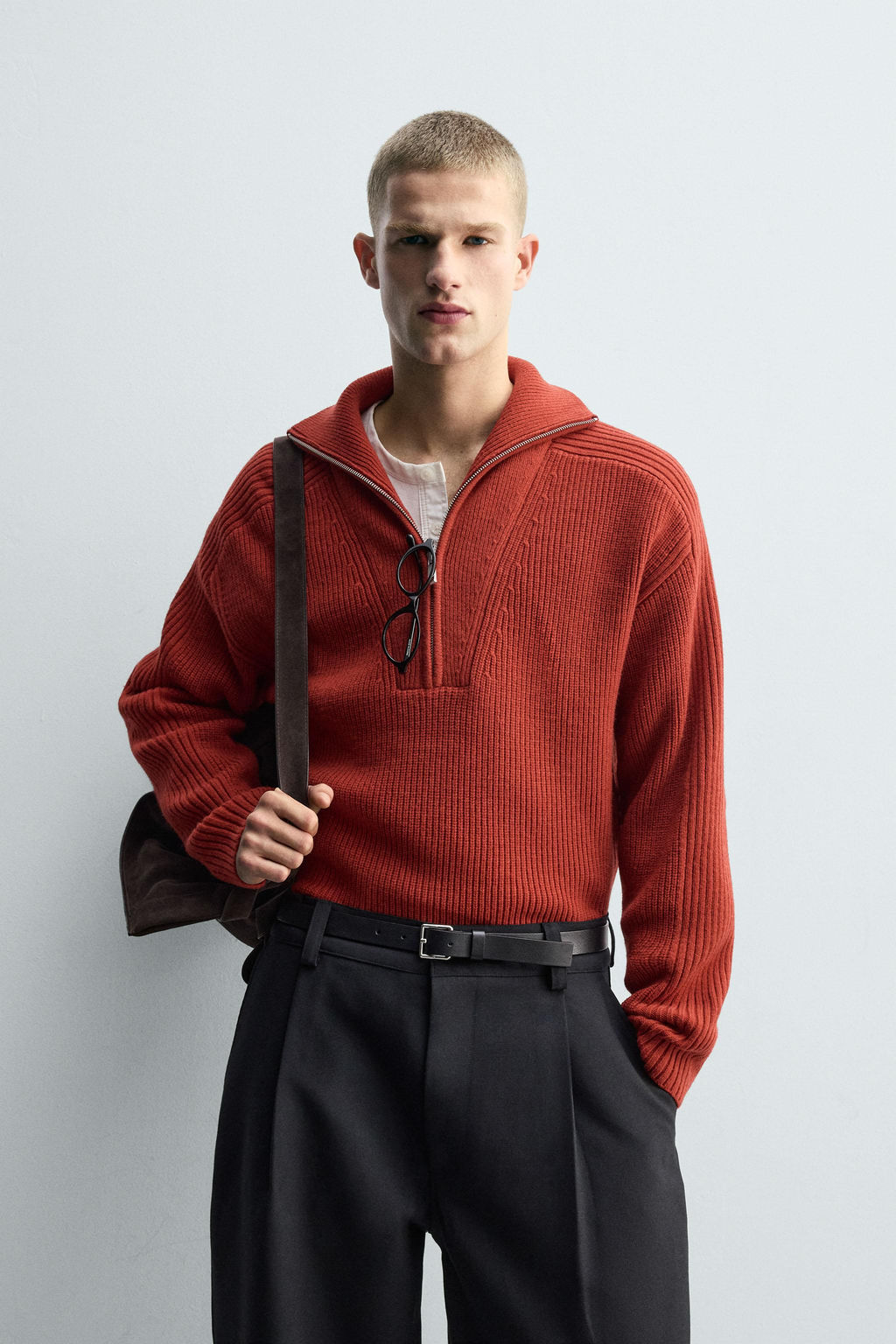 PURL KNIT QUARTER-ZIP JUMPER - Zara фото 2