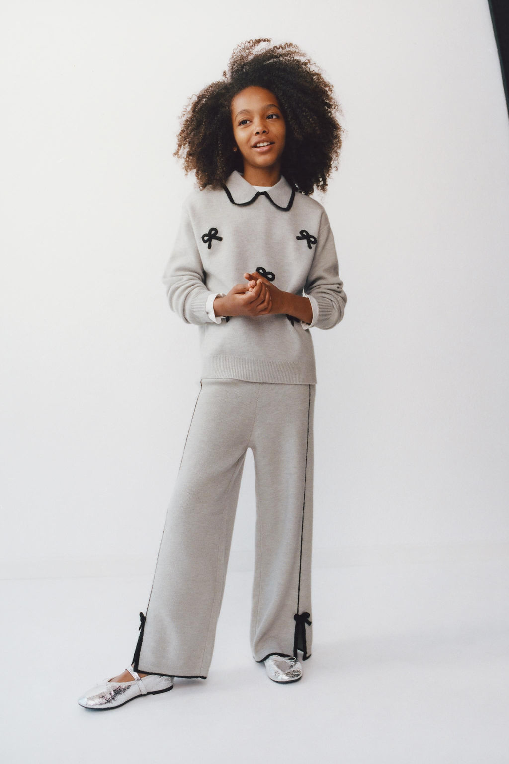 KNIT SWEATER WITH BOWS - Zara фото 5
