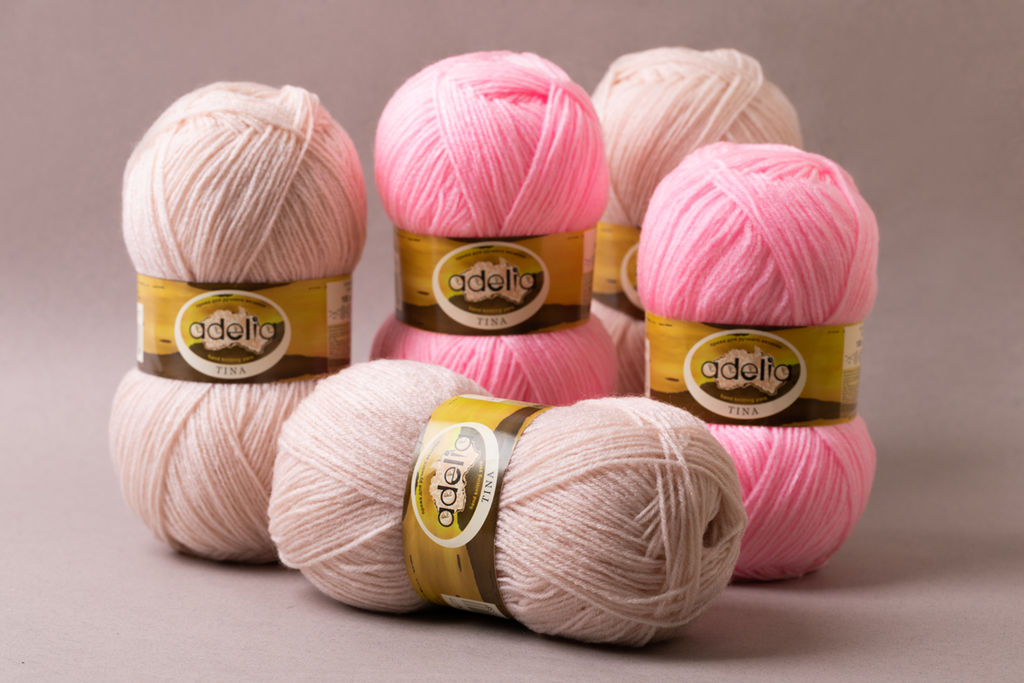 Пряжа ADELIA TINA 100% акрил 5 шт. х 100 г 308 м  10 м