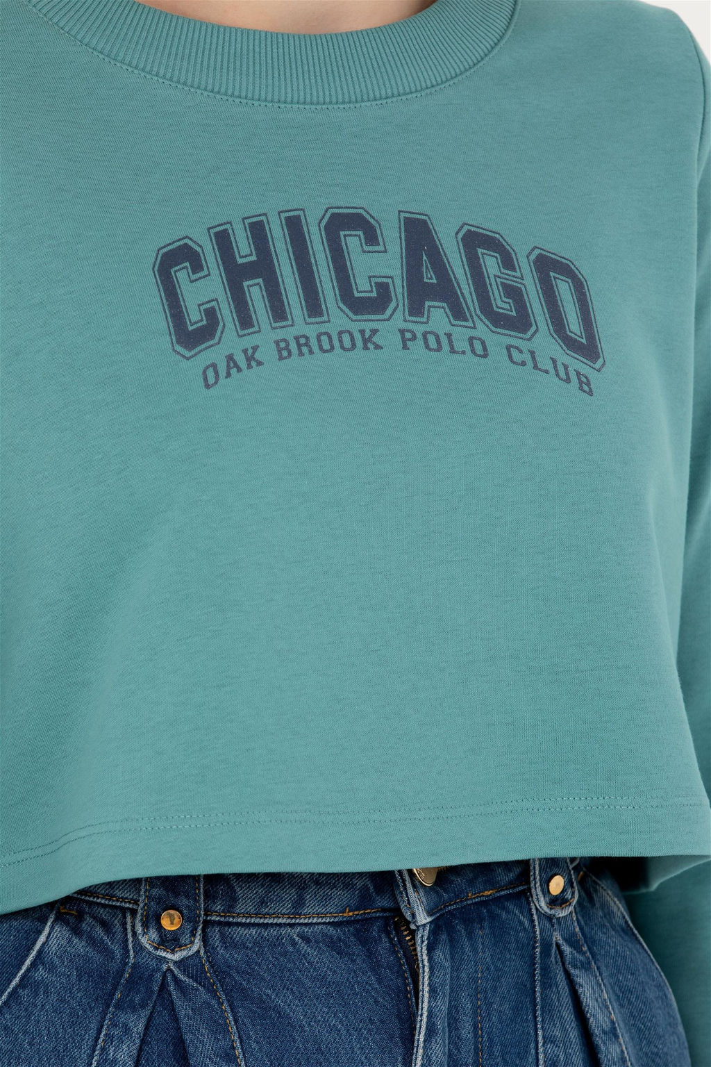 U. S. Polo Assn Женский мятный свитшот с круглым вырезом - U.s. polo assn фото 7