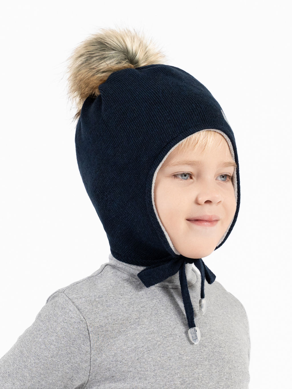 Шапка детская темно-синяя Ш-088 (54)