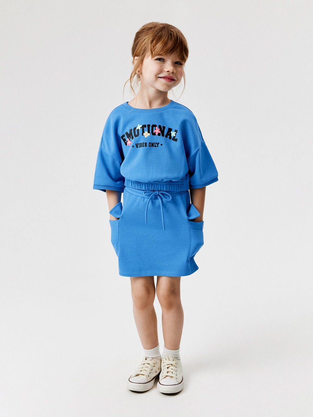 ACOOLA / Комплект для девочек ((1)джемпер и (2)юбка) Agnessa синий  фото 6