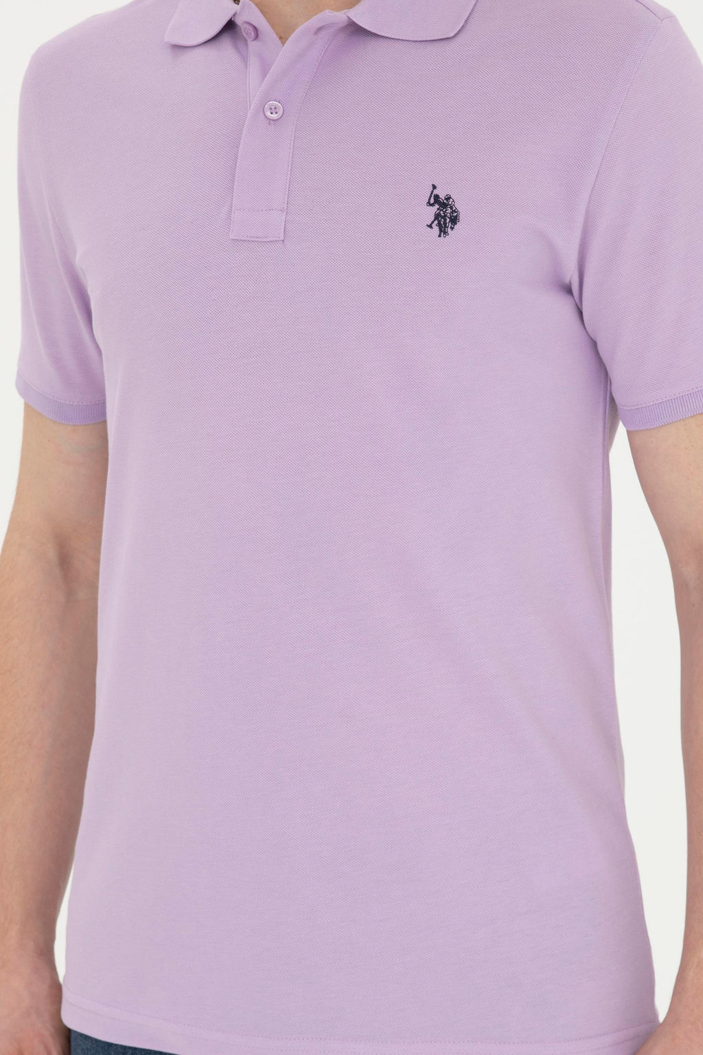 U. S. Polo Assn / Мужская сиреневая базовая футболка - U.s. polo assn фото 13