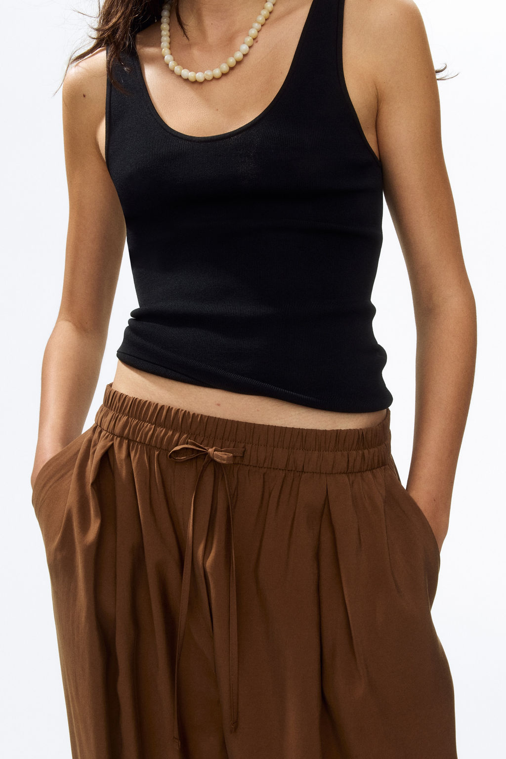 Pantal?n barrel con cord?n de ajuste - H&m фото 6
