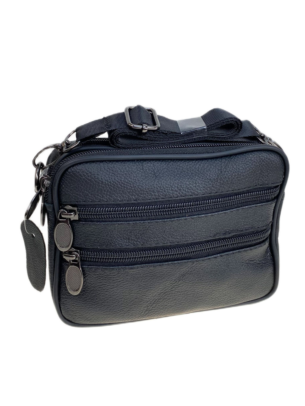 Сумка мужская из натуральной кожи, цвет черный