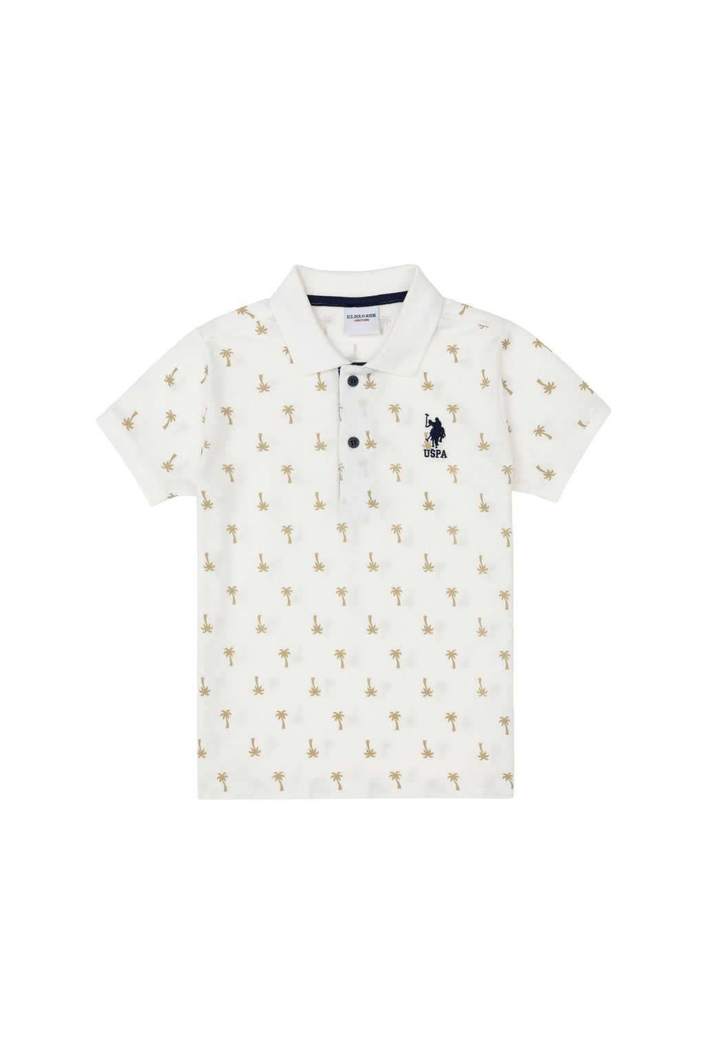 Футболка U.S. Polo Assn для мальчиков из хлопка экрю  фото 12