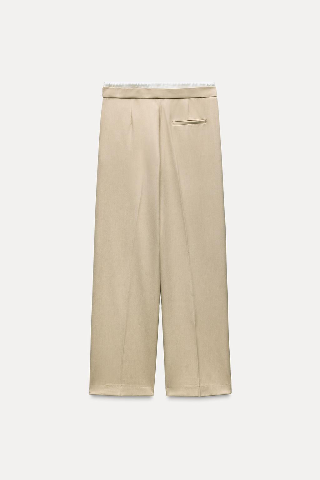 WIDE-LEG TROUSERS WITH DOUBLE WAISTBAND - Zara фото 4