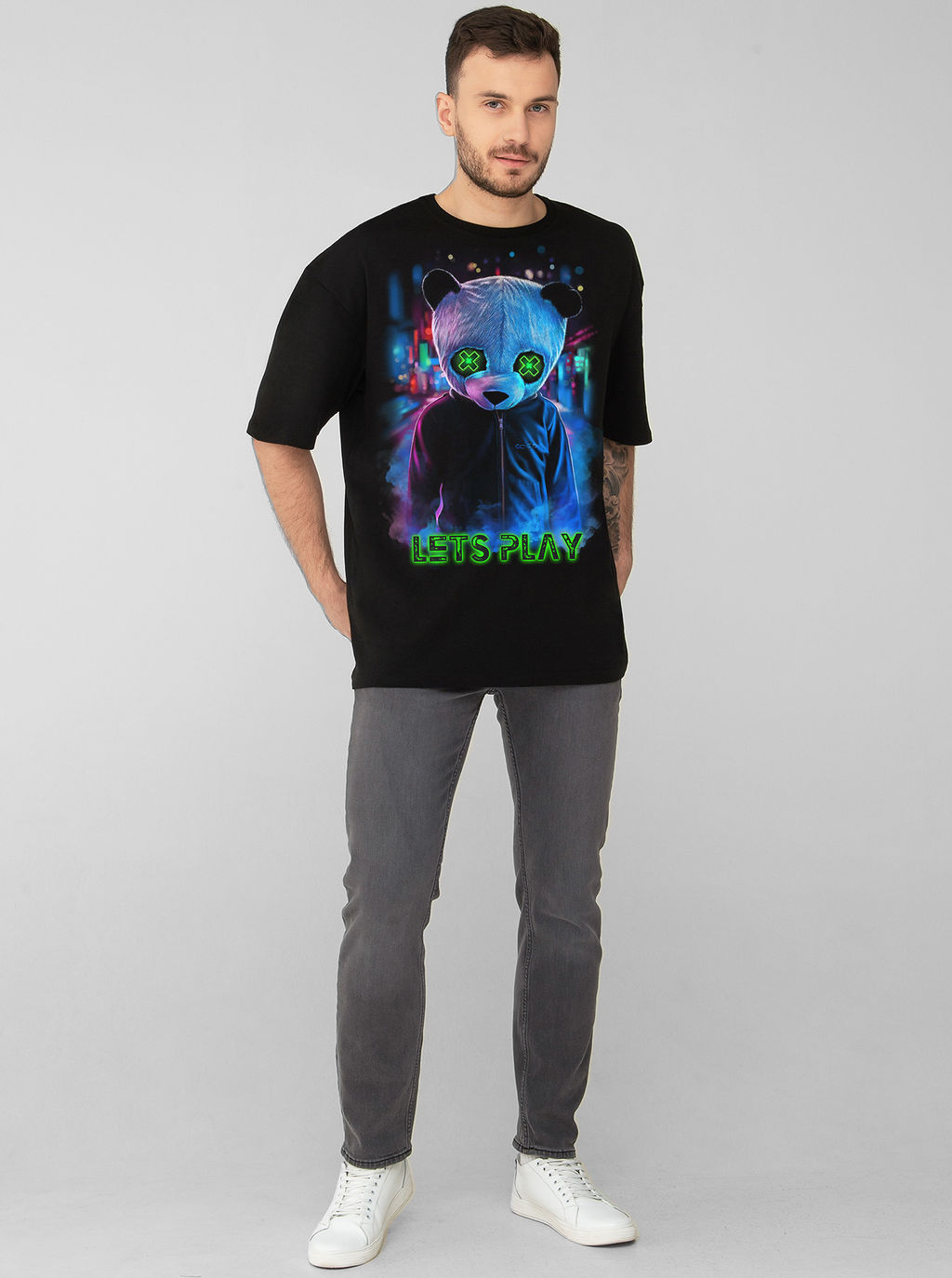 Мужская футболка оверсайз Lets Play - Good фото 2