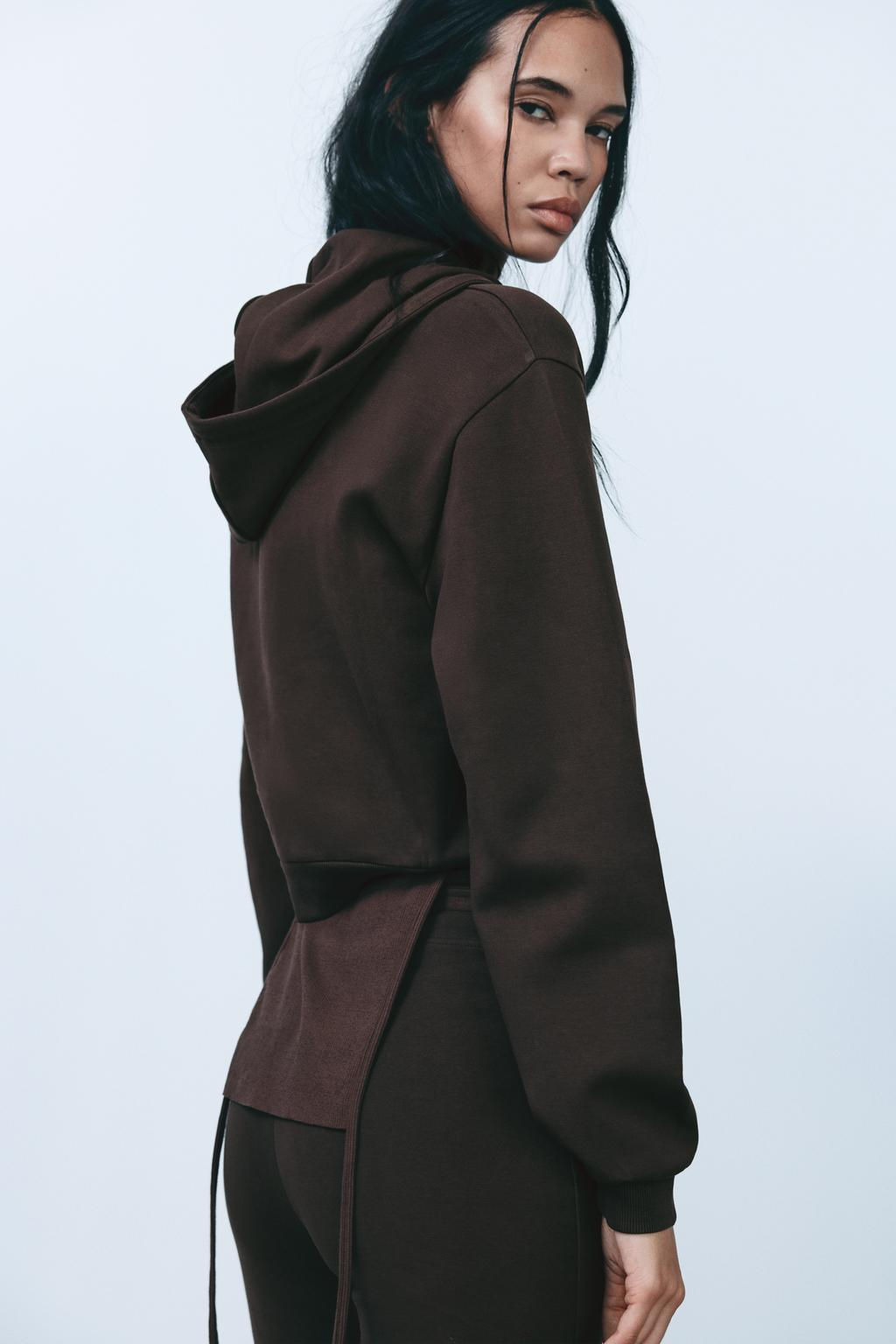 INTERLOCK CROPPED SWEATSHIRT - Zara фото 31