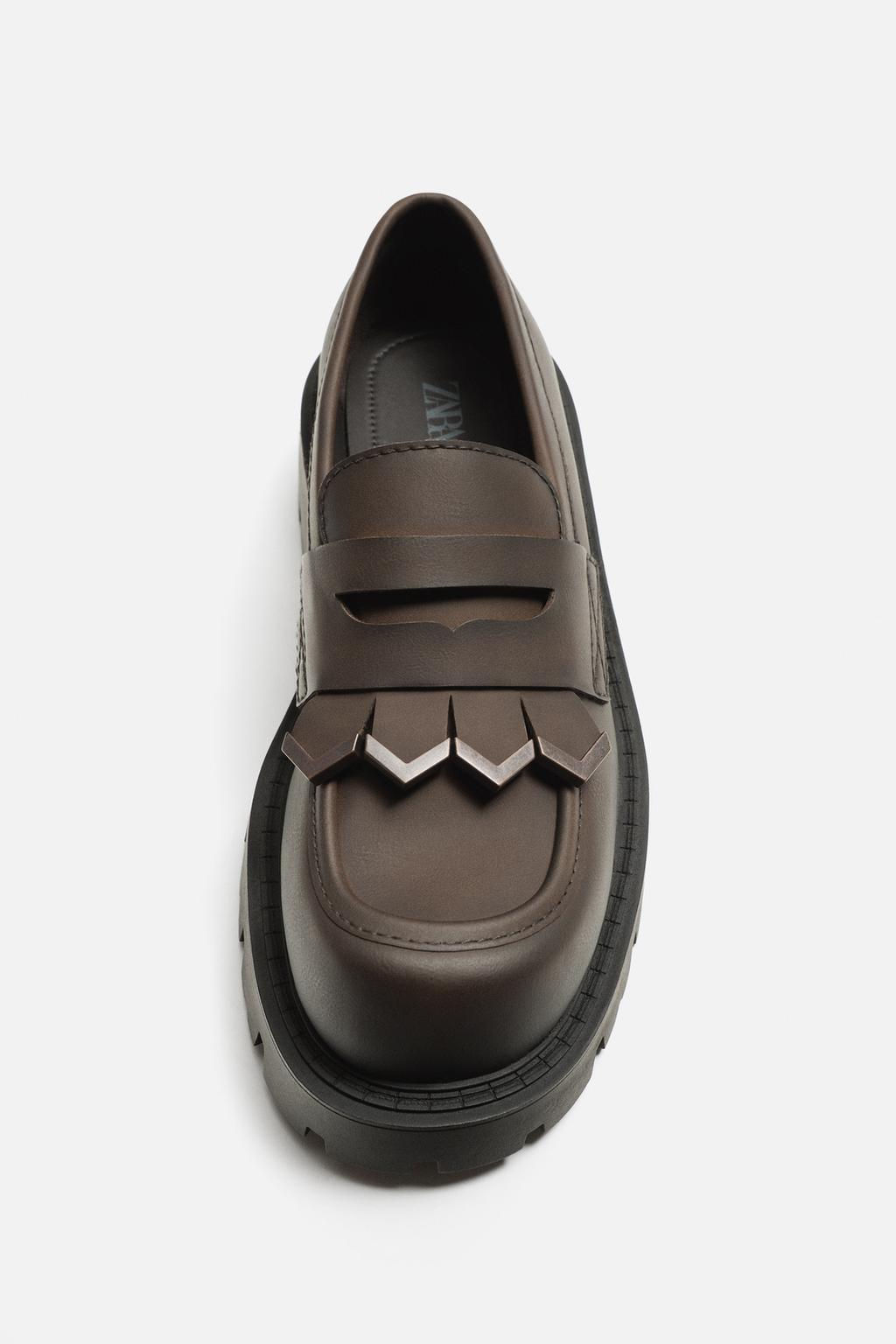 CHUNKY FRINGED LOAFERS - Zara фото 6