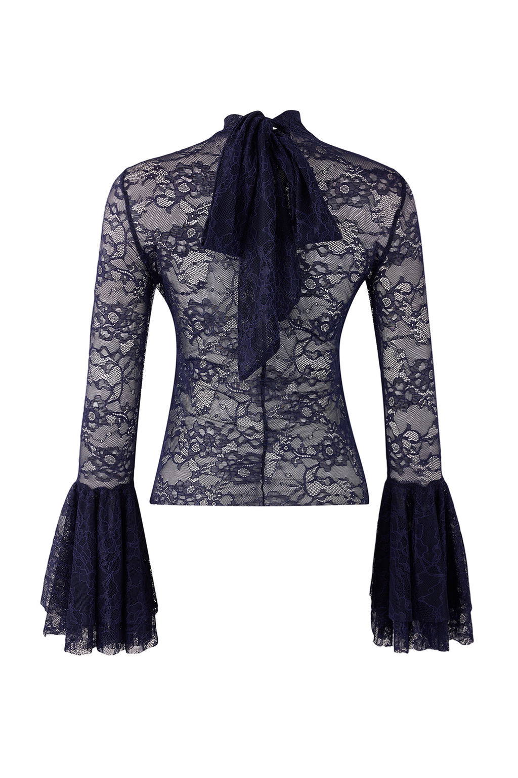 Lacivert Dik Yaka Astars?z Dantel Boho Party Bluz TPRSS26BZ00006 - Trendyolmilla фото 6