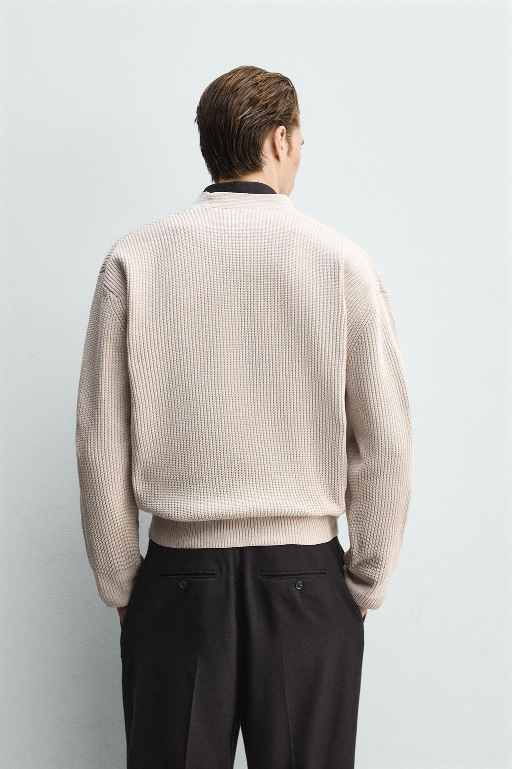 C?RDIGAN RELAXED FIT ESTRUCTURA / Crudo - Zara фото 3