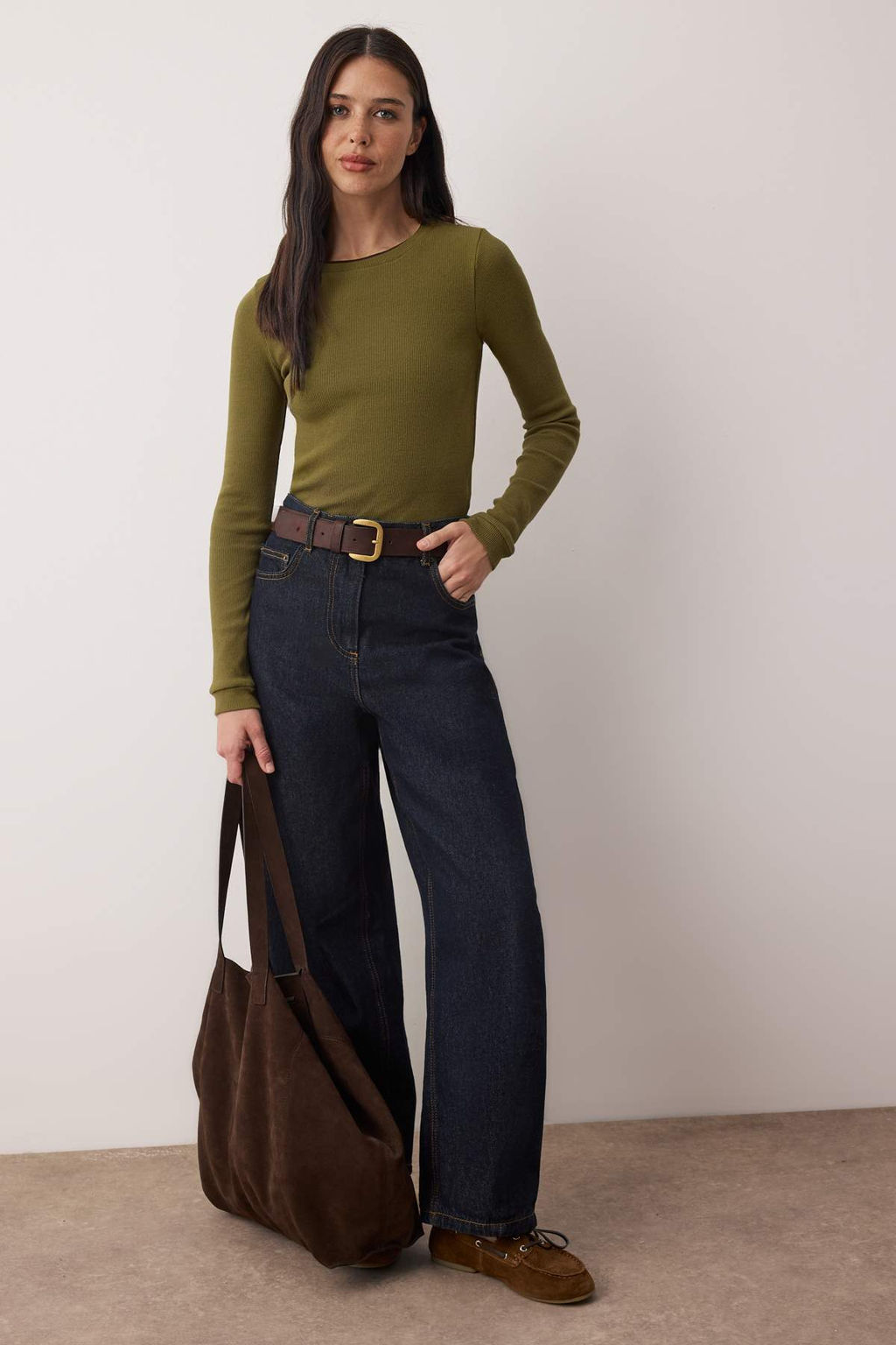 Gri Melanj Kontrast Biye Detayl? Bisiklet Yaka Fitilli Esnek Orme Bluz TWOAW26BZ00067 - Trendyolmilla фото 7