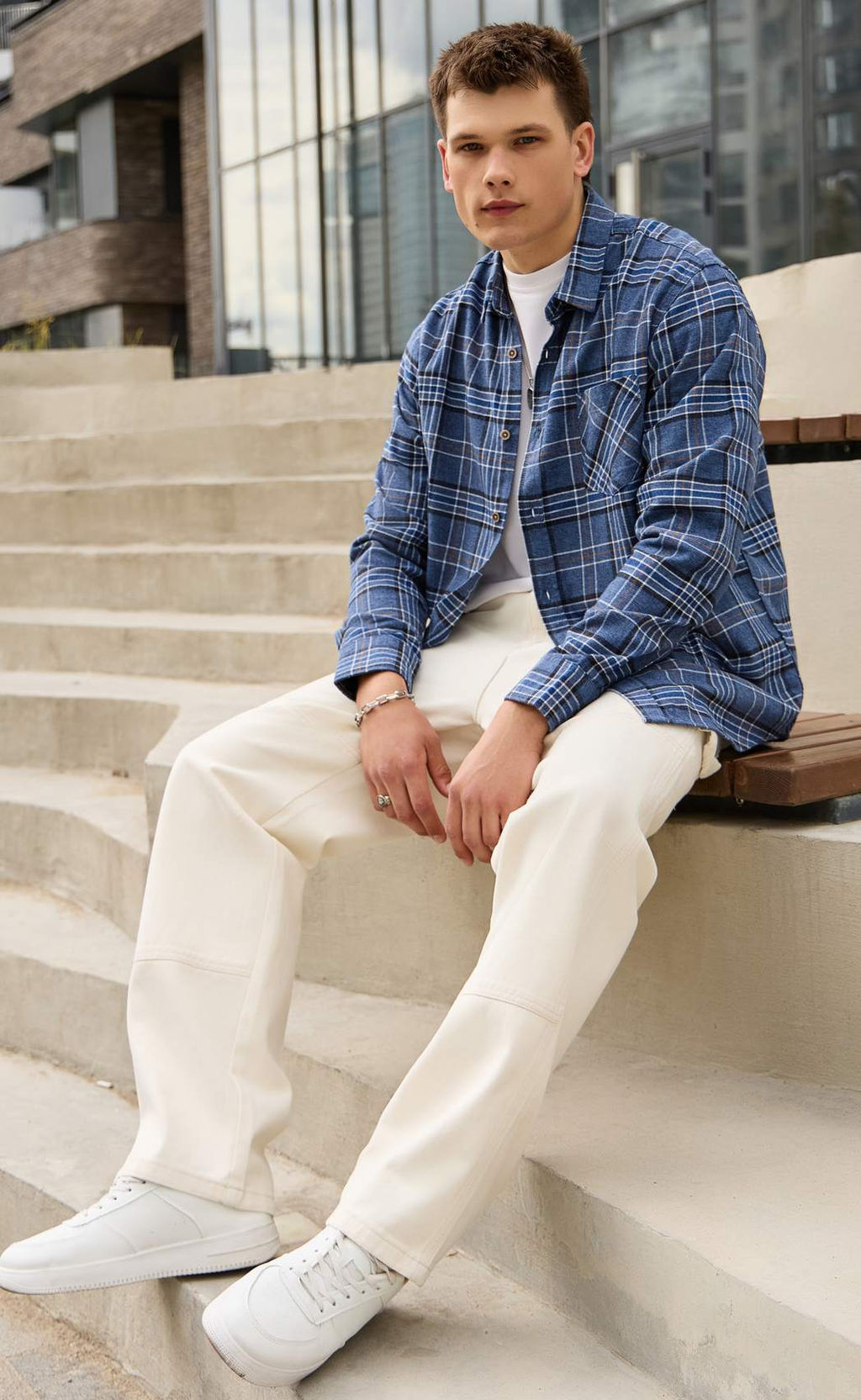 Рубашка F521-0460 grey - Fine joyce фото 10