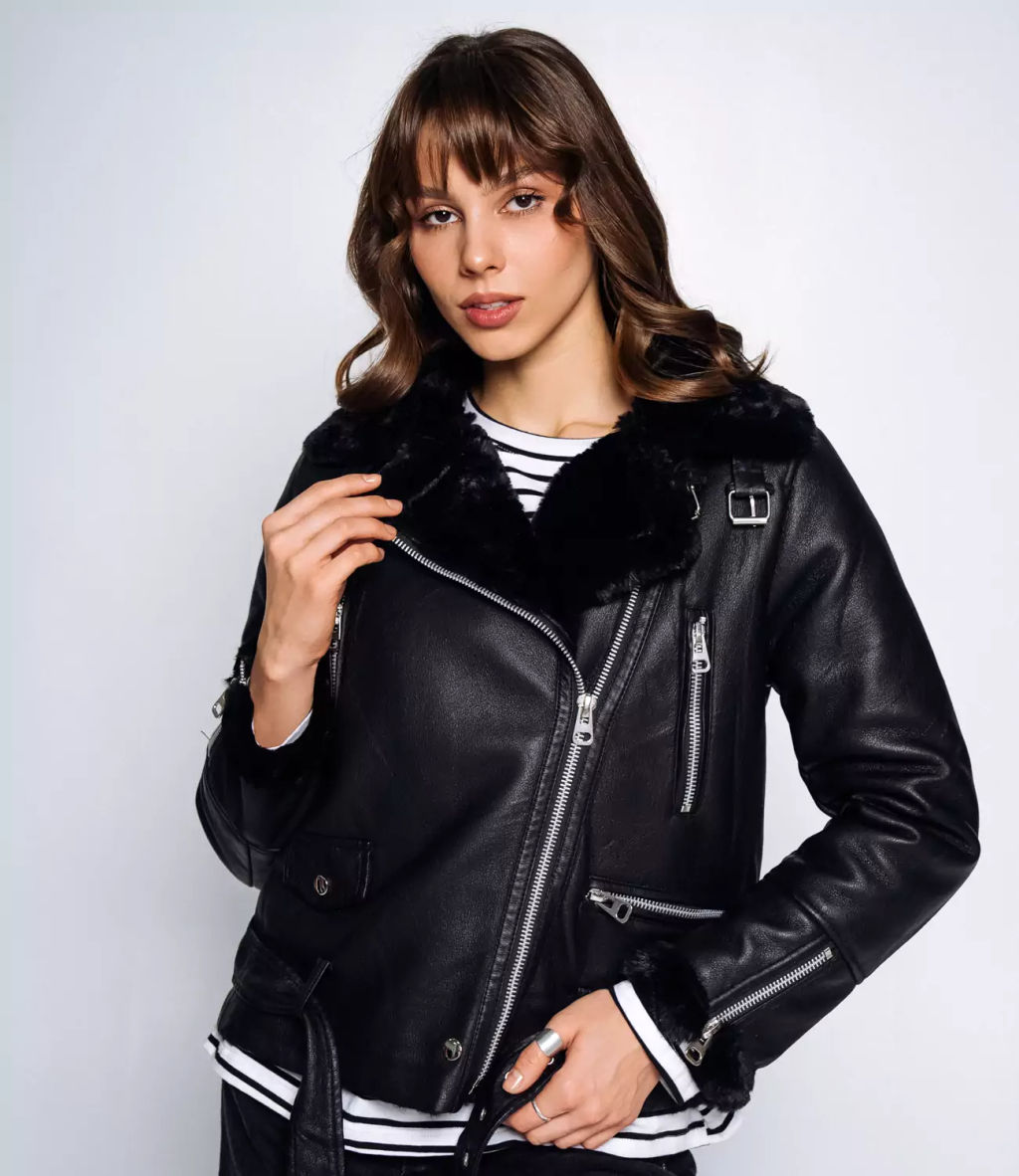 Куртка-дублёнка #КТ908 (3), чёрный