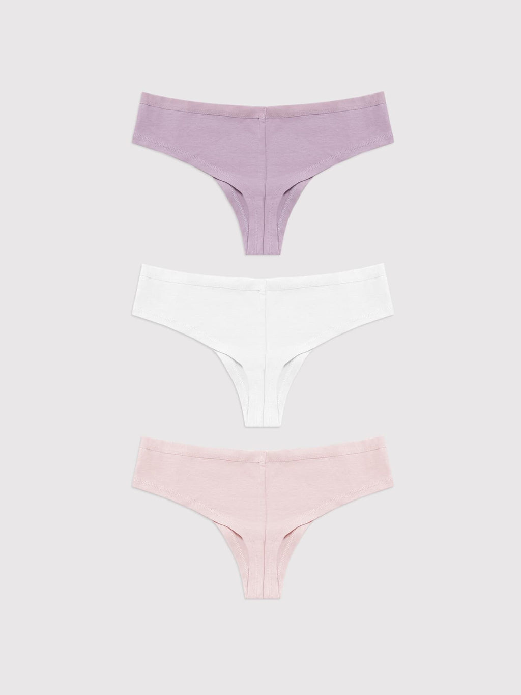 Мультипак трусиков бразилиана (3 шт.) в розово-сиреневых оттенках розовый лепесток 412247-3 - Mark formelle фото 5
