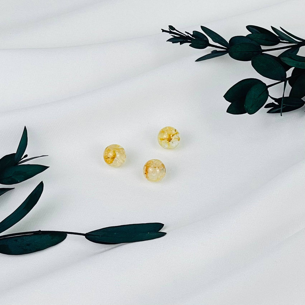 Бусины для украшений из желтого Топаза (3 шт)