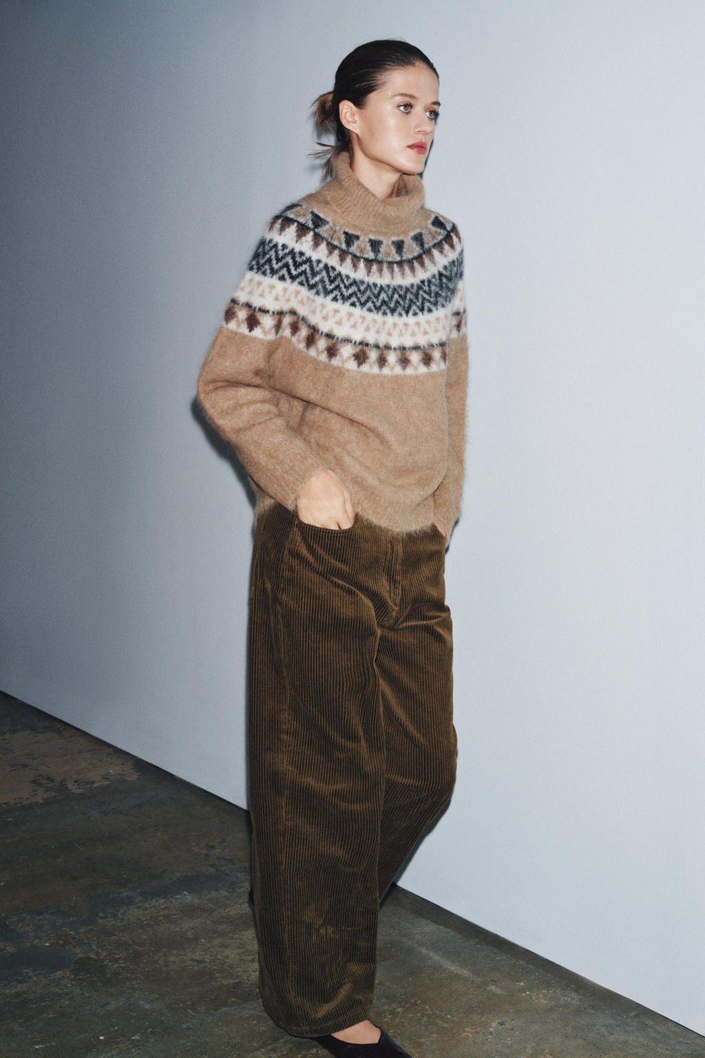 ALPACA JACQUARD JUMPER - Zara фото 5