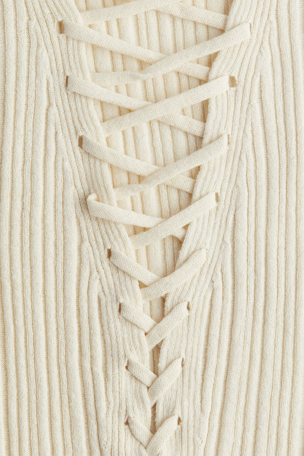 Top en punto de canale con tiras entrelazadas - H&m фото 6