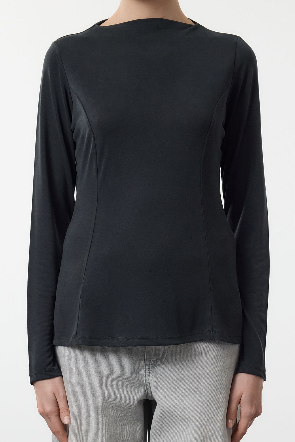 Trendyolmilla Care Collection Yesil Modal Dik Yaka Nervurlu Regular/Normal Kal?p Orme Bluz TWOAW25BZ00280