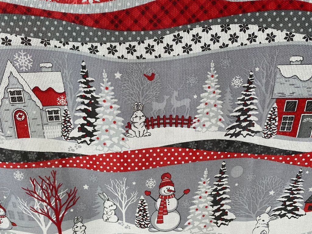 Скатерть из рогожки Нарядная Сказка Бордо 150х180 - Амавес-текстиль фото 3