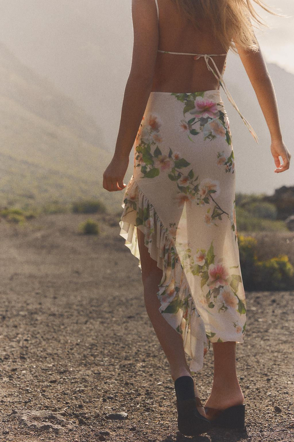 RUFFLED PRINTED DRESS - Zara фото 3