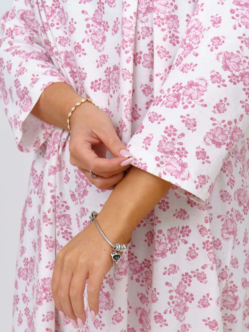 Ночная сорочка женская, цвет белый розовый