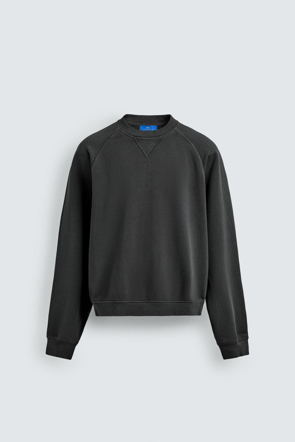 SUDADERA LAVADA CREWNECK AARON LEVINE X ZARA / Marino  фото 7