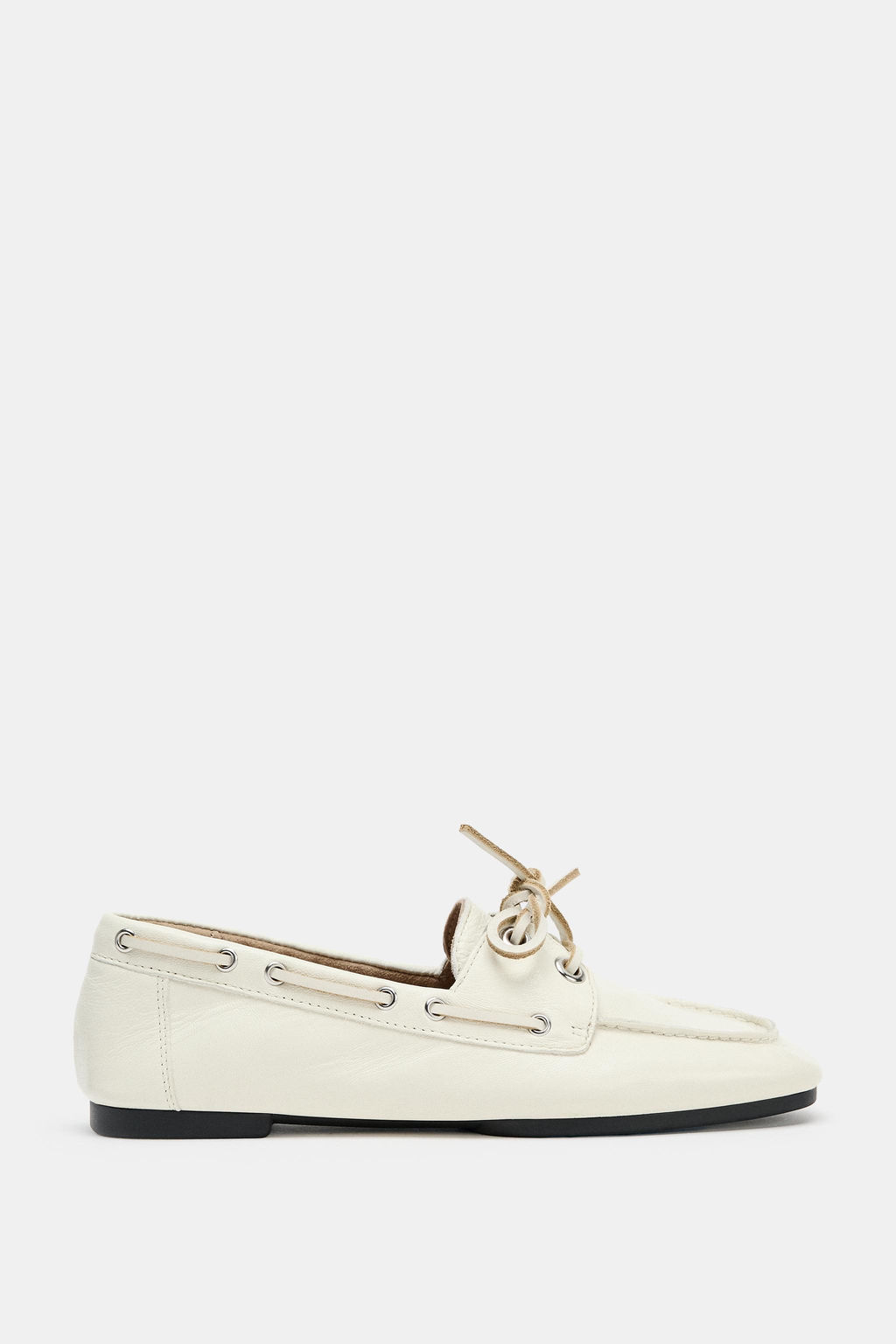 MOCAS?N PIEL PASADOS / Blanco Crudo - Zara фото 3