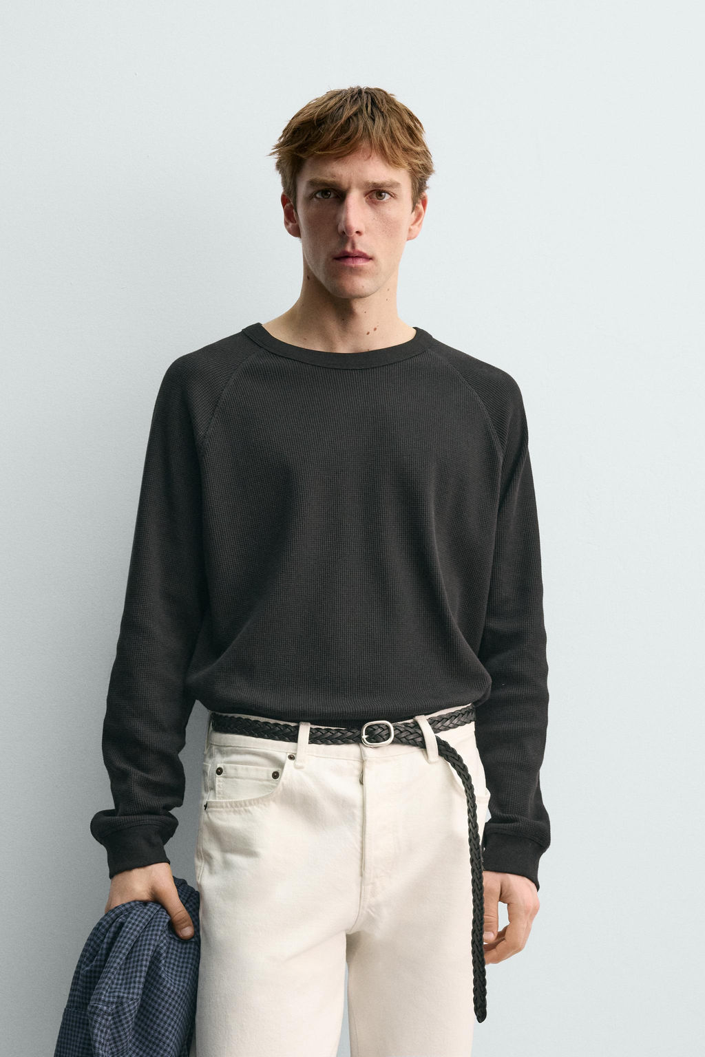 CAMISETA ESTRUCTURA WAFFLE AARON LEVINE X ZARA / Gris antracita  фото 2